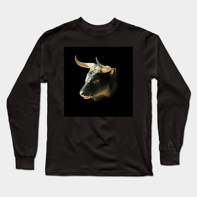 Bull head Long Sleeve T-Shirt by Guardi